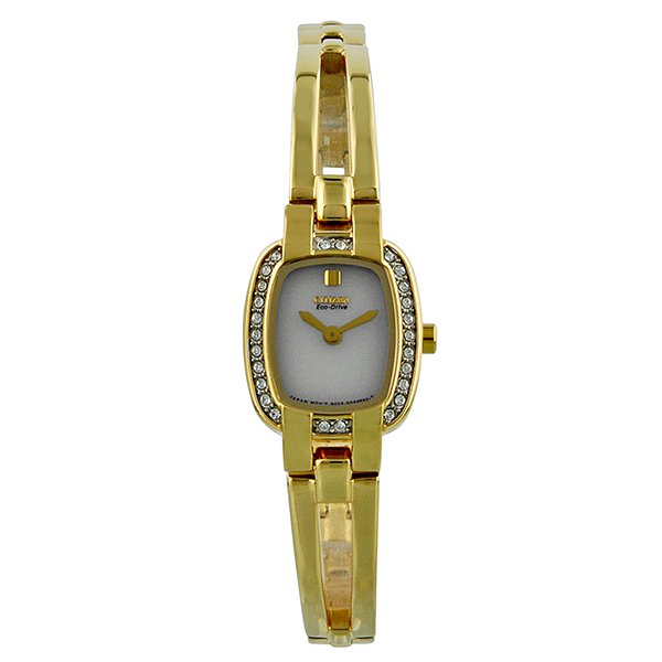 Citizen Silhouette Eco-Drive White Dial Gold-Tone Stainless Steel Ladies Watch EW9932-51A - Image 6