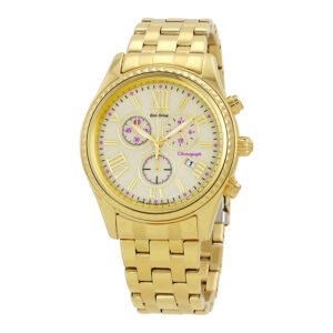 Citizen Chronograph Champagne Dial Gold-Tone Stainless Steel Ladies Watch FB1362-59P