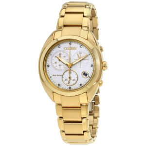 Citizen Eco-Drive Chronograph White Dial Ladies Watch FB1396-57A