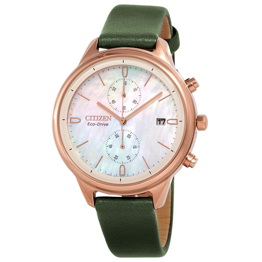 Citizen Chandler Chronograph Mother of Pearl Ladies Watch FB2008-01D