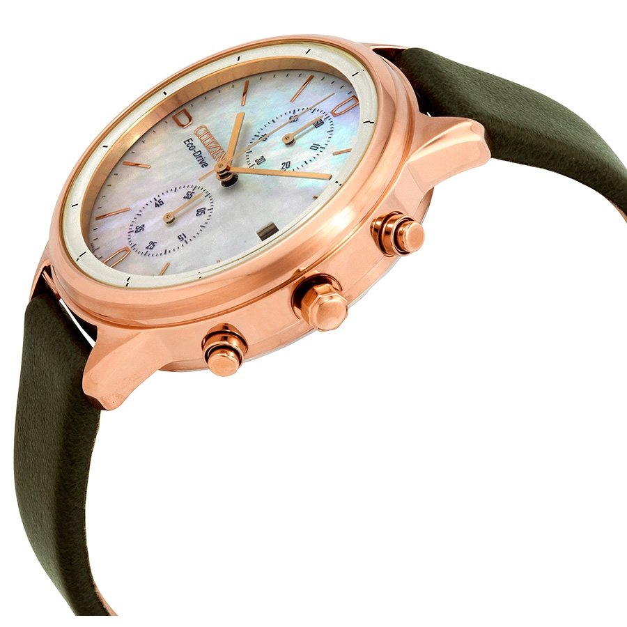Citizen Chandler Chronograph Mother of Pearl Ladies Watch FB2008-01D - Image 2