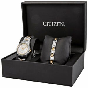 Citizen Silhouette Crystal Silver Dial Ladies Watch Set FE1144-69A
