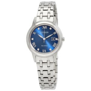 Citizen Eco-Drive Diamond Blue Dial Ladies Watch FE1240-81L