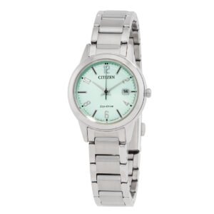 Citizen Lady Eco-Drive Green Dial Watch FE1241-71X