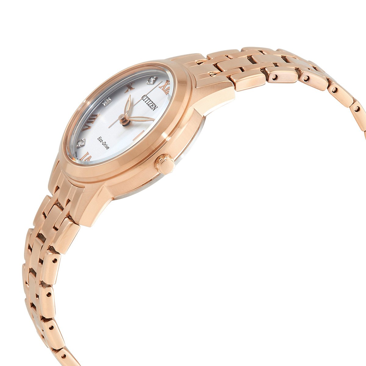Citizen Eco-Drive Crystal Silver Dial Ladies Watch FE1243-83A - Image 2