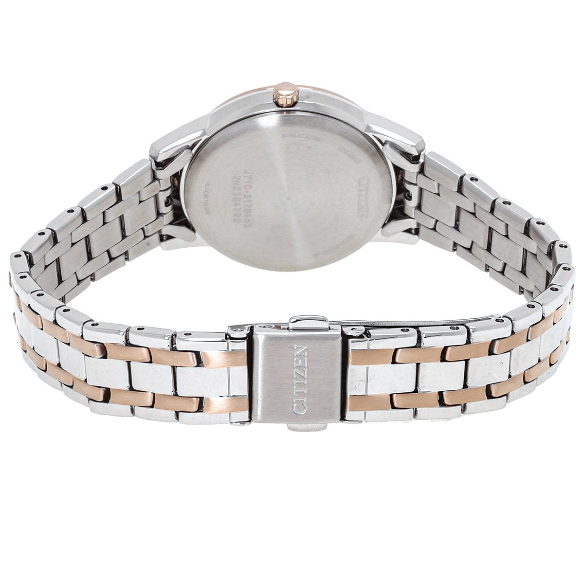 Citizen Eco-Drive Crystal White Dial Two-Tone Ladies Watch FE1246-85A - Image 3