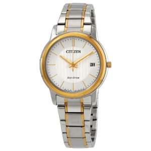Citizen Eco-Drive White Dial Two-tone Ladies Watch FE6016-88A