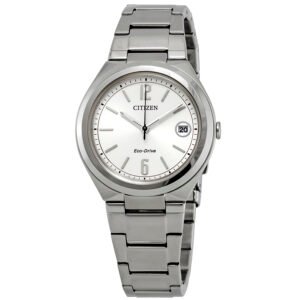 Citizen Chandler Eco-Drive Silver Dial Ladies Watch FE6021-88A