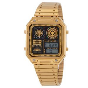 Citizen C-3PO Perpetual Quartz Analog-Digital Black Dial Men's Watch JG2123-59E