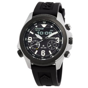 Citizen Promaster Land Chronograph Analog-Digital Black Dial Men's Watch JV100707E