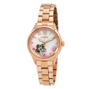 Citizen Automatic Crystal White Dial Ladies Watch PC1017-70Y
