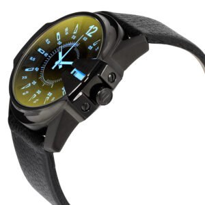 DIESEL Timeframe Iridescent Dial Leather Men's Watch DZ1657