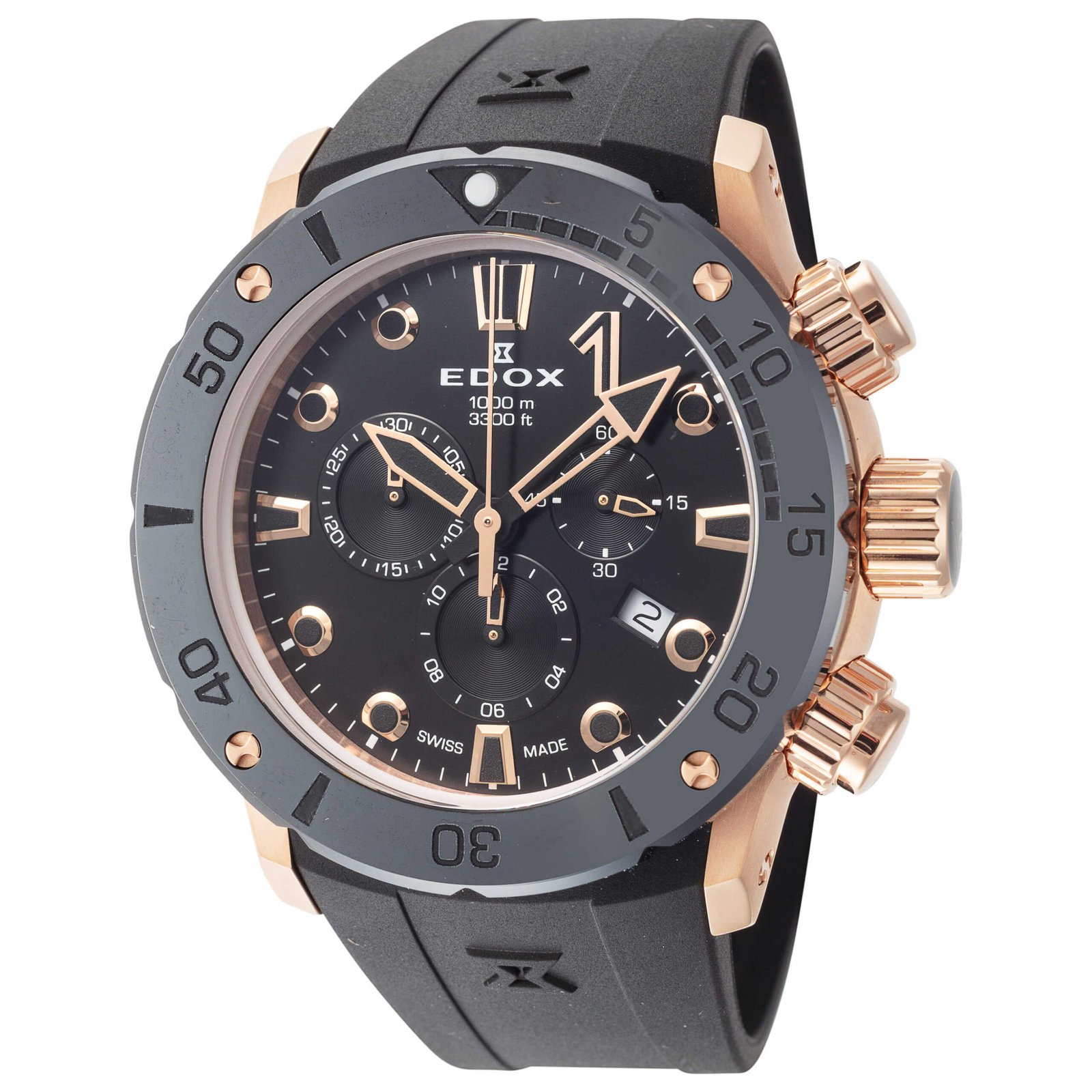 CO-1 45mm Black Dial Men's Quartz Watch 10242-TINR-NIR