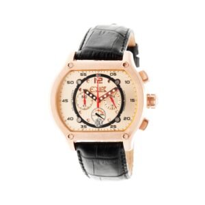Dash Chronograph Rose Dial Black Leather Men's Watch E712 - luxury watch