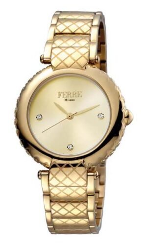 Ferre Milano Gold Dial Ladies Watch FM1L099M0061