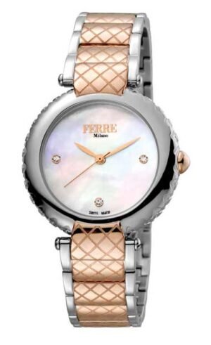 Ferre Milano White Mother of Pearl Dial Ladies Watch FM1L099M0091