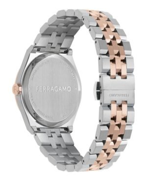 FERRAGAMO Vega Quartz Silver Dial Two-Tone Men's Watch SFKI01124