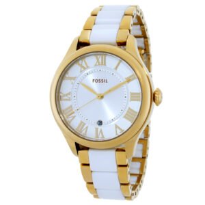 Fossil Gilmore Quartz White Dial Ladies Watch CE1131