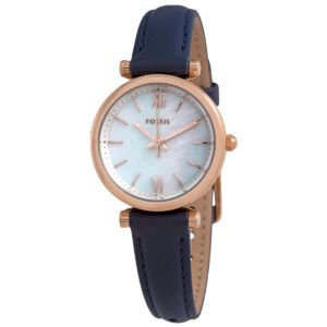 Fossil Carlie Mini Quartz Mother of Pearl Dial Ladies Watch ES4502
