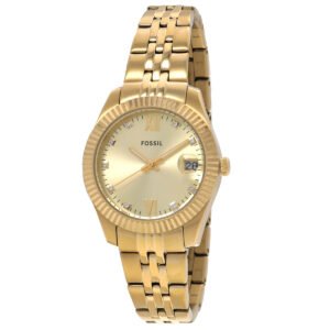 Fossil Scarlette Quartz Gold Dial Ladies Watch ES5338