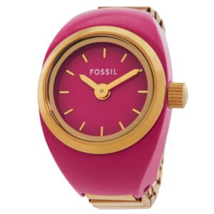 Fossil Watch Ring Quartz Pink Dial Ladies Watch ES5414