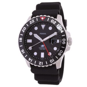 Fossil Blue GMT Quartz Black Dial Men's Watch FS6036
