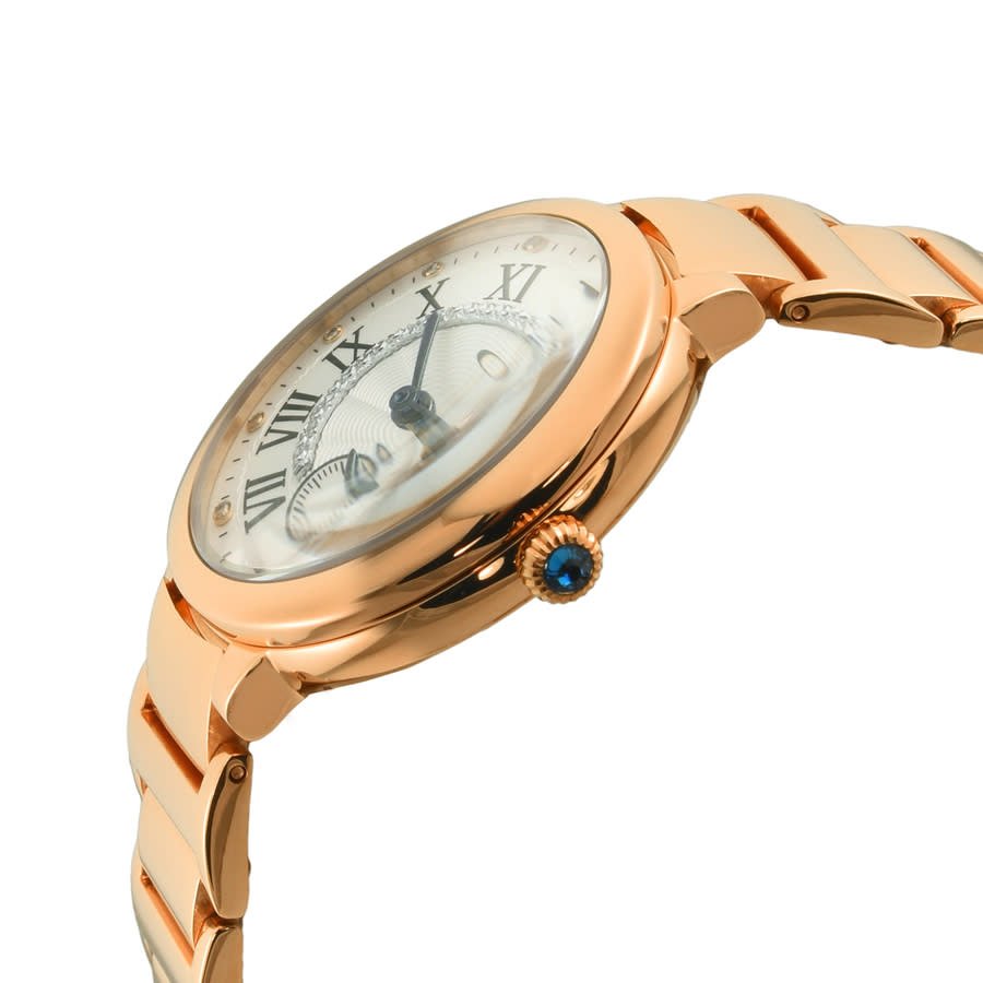 GV2 by Gevril Rome Quartz White Dial Ladies Watch 12201B - Image 2