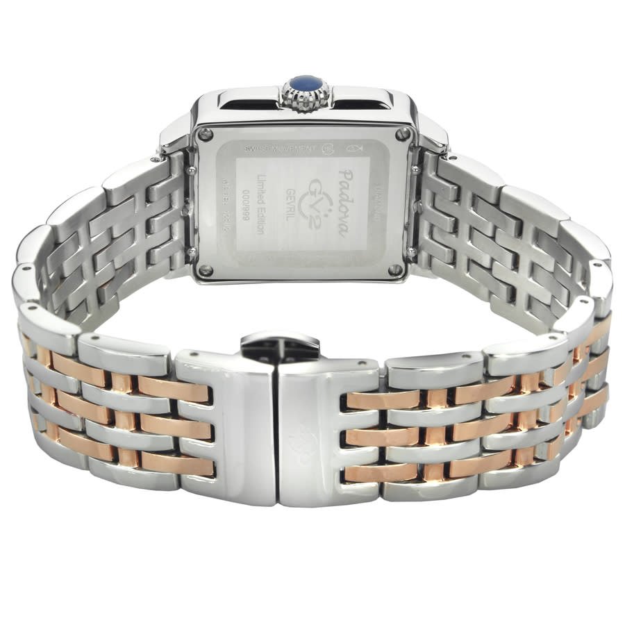 GV2 by Gevril Padova Quartz Diamond White Dial Ladies Watch 12302B - Image 3