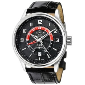 GV2 by Gevril Giromondo Quartz Black Dial Men's Watch 42303