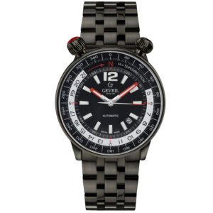 Gevril Wallabout Automatic Black Dial Men's Watch 48562