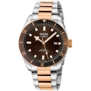 Gevril Yorkville Swiss Automatic Brown Dial Men's Diver Watch 48603