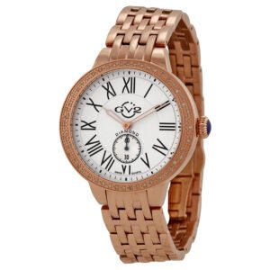 GV2 by Gevril Astor Rose Gold-tone Diamond Bezel Quartz Ladies Watch 9102