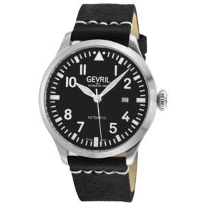 Vaughn 44mm Black Dial Men's Automatic Watch 43502