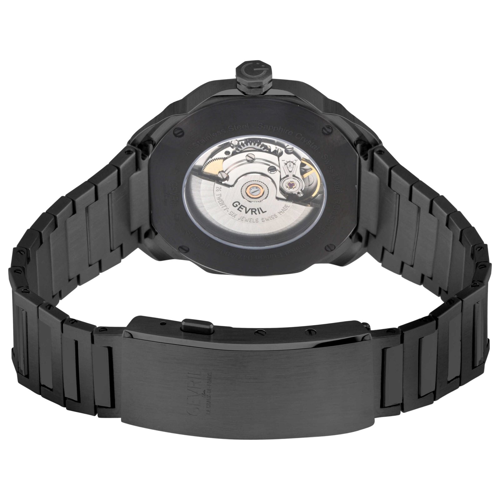Roosevelt 42mm Red Dial Men's Automatic Watch 46545B - Image 3