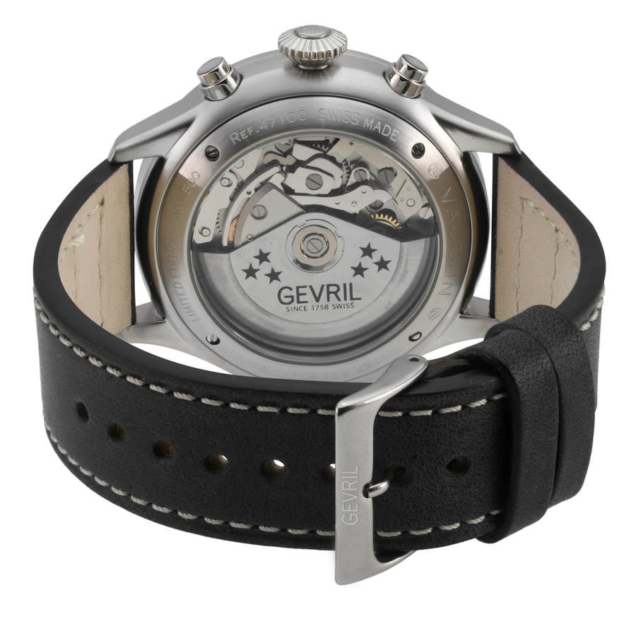 Vaughn Chronograph Automatic ETA 7750 Black Dial Men's Watch 47100-1 - luxury watch