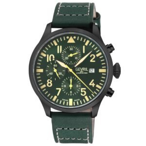 Vaughn 44mm Black Dial Men's Automatic Watch 47104-1
