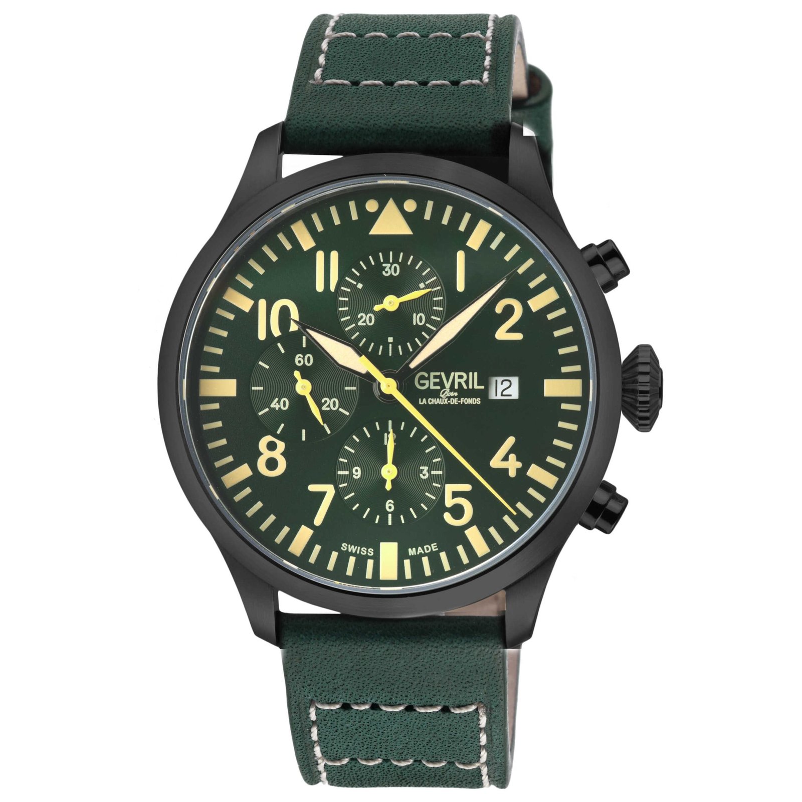 Vaughn 44mm Black Dial Men's Automatic Watch 47104-1