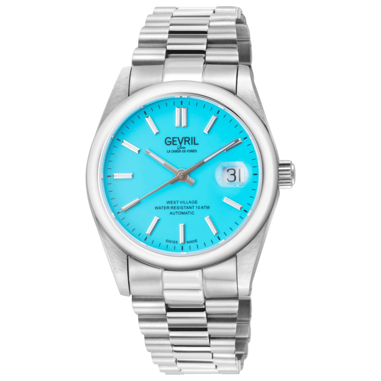 West Village 40mm Light Blue Dial Men's Automatic Watch 48931B