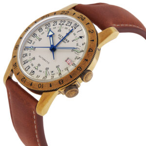 GLYCINE Airman Vintage The Chief GMT Automatic Silver Dial Men's Watch GL0304