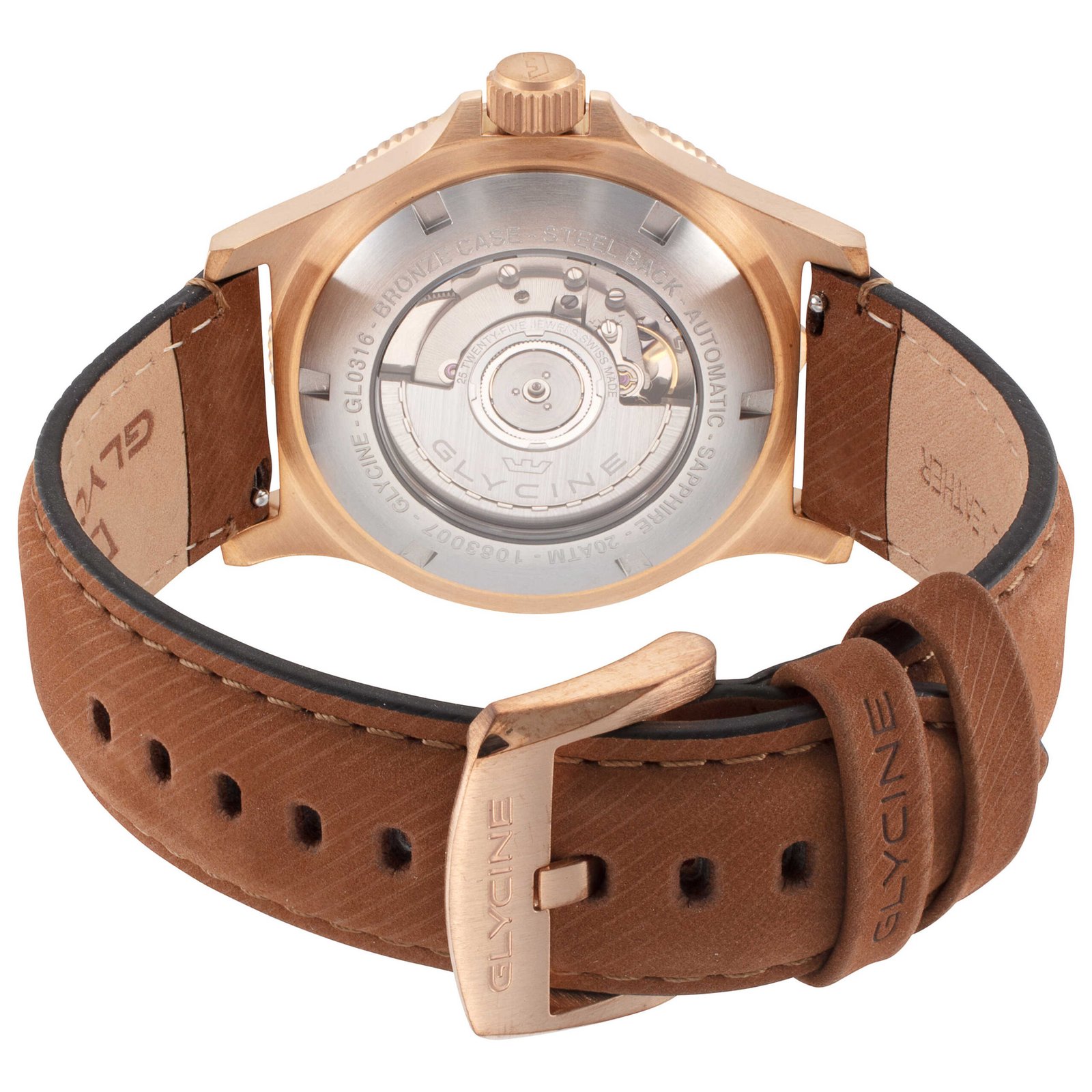 Combat Sub Sport Bronze 42mm Brown Dial Men's Automatic Watch GL0316 - Image 3