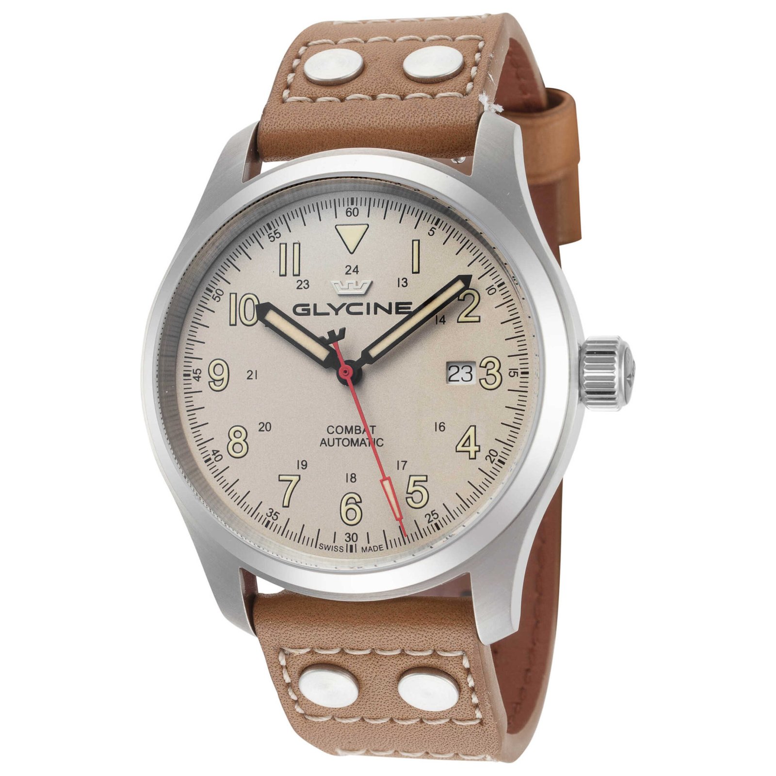 Combat Field 40mm Beige Dial Men's Automatic Watch GL0579