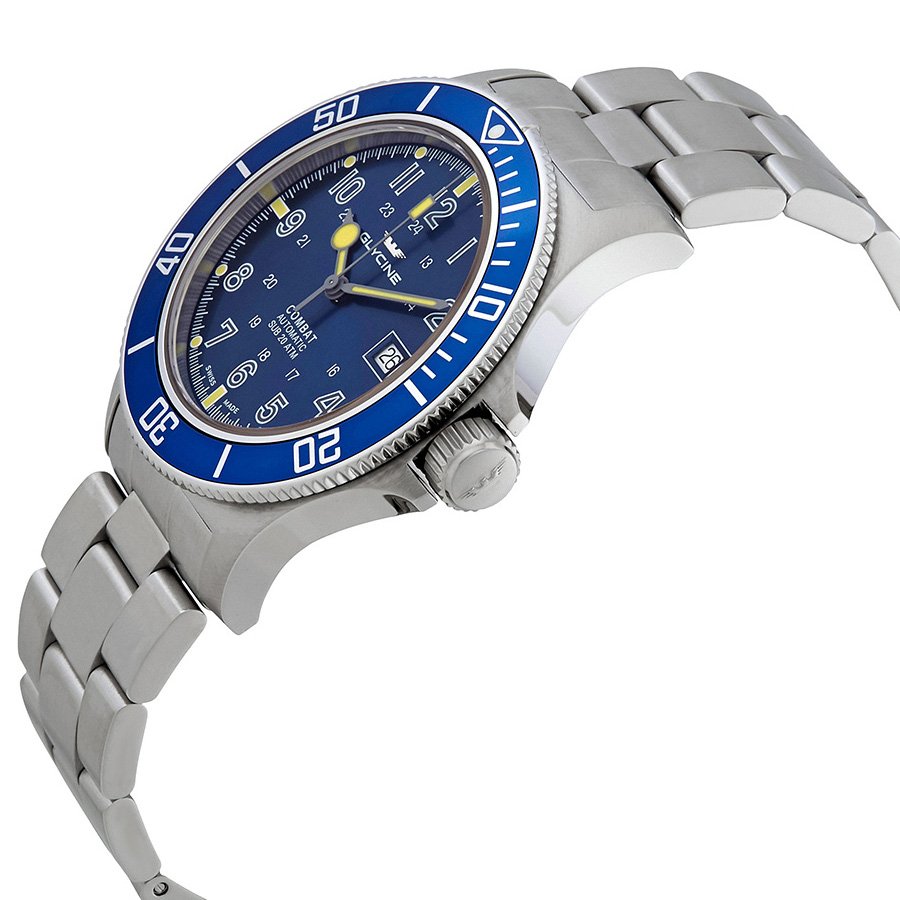 Glycine Combat Sub Automatic Blue Dial Men's Watch GL0077 - Image 2