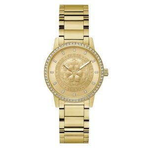 Guess Petal Quartz Gold Dial Ladies Watch GW0747L2