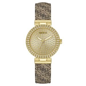 Guess Glitz Plaque Gold-tone Dial Ladies Watch GW0943L2