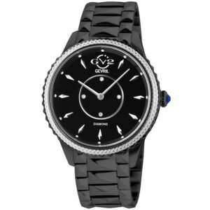 Siena Quartz Black Dial Diamond Ladies Watch 11703-425 - luxury watch