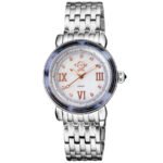 Marsala Tortoise Diamond Mother of Pearl Dial Ladies Watch 9850B - luxury watch