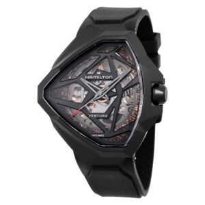 Hamilton Ventura Edge Skeleton Automatic Black Dial Watch H24645330 - luxury watch