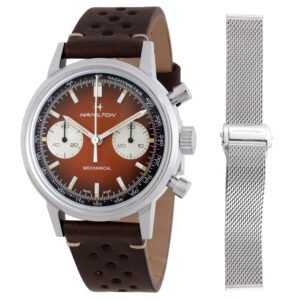 Hamilton Intra-Matic Chronograph Hand Wind Brown Dial Men's Watch H38429591 - luxury watch