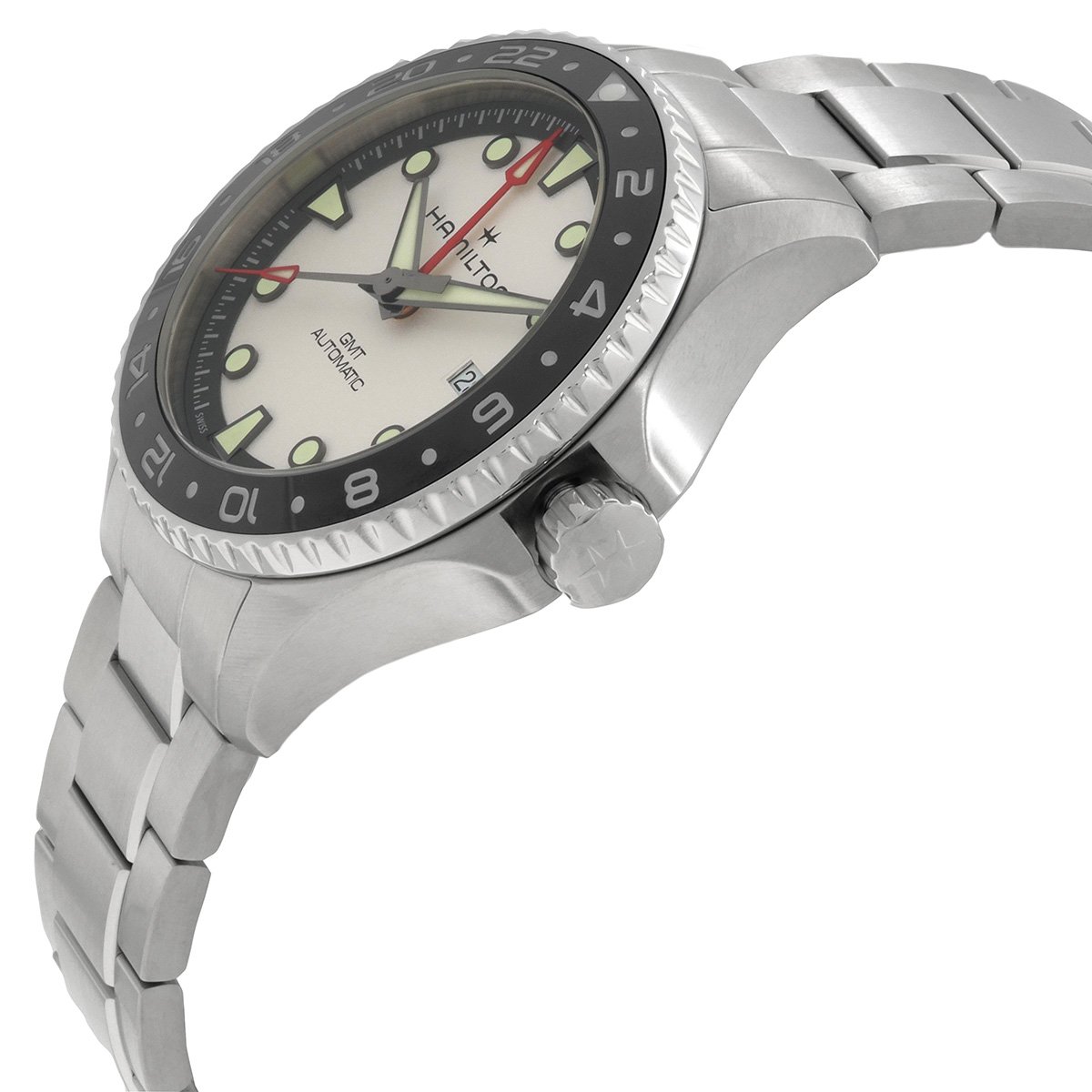 Hamilton Khaki Navy GMT Automatic Silver Dial Watch H82555150 - luxury watch