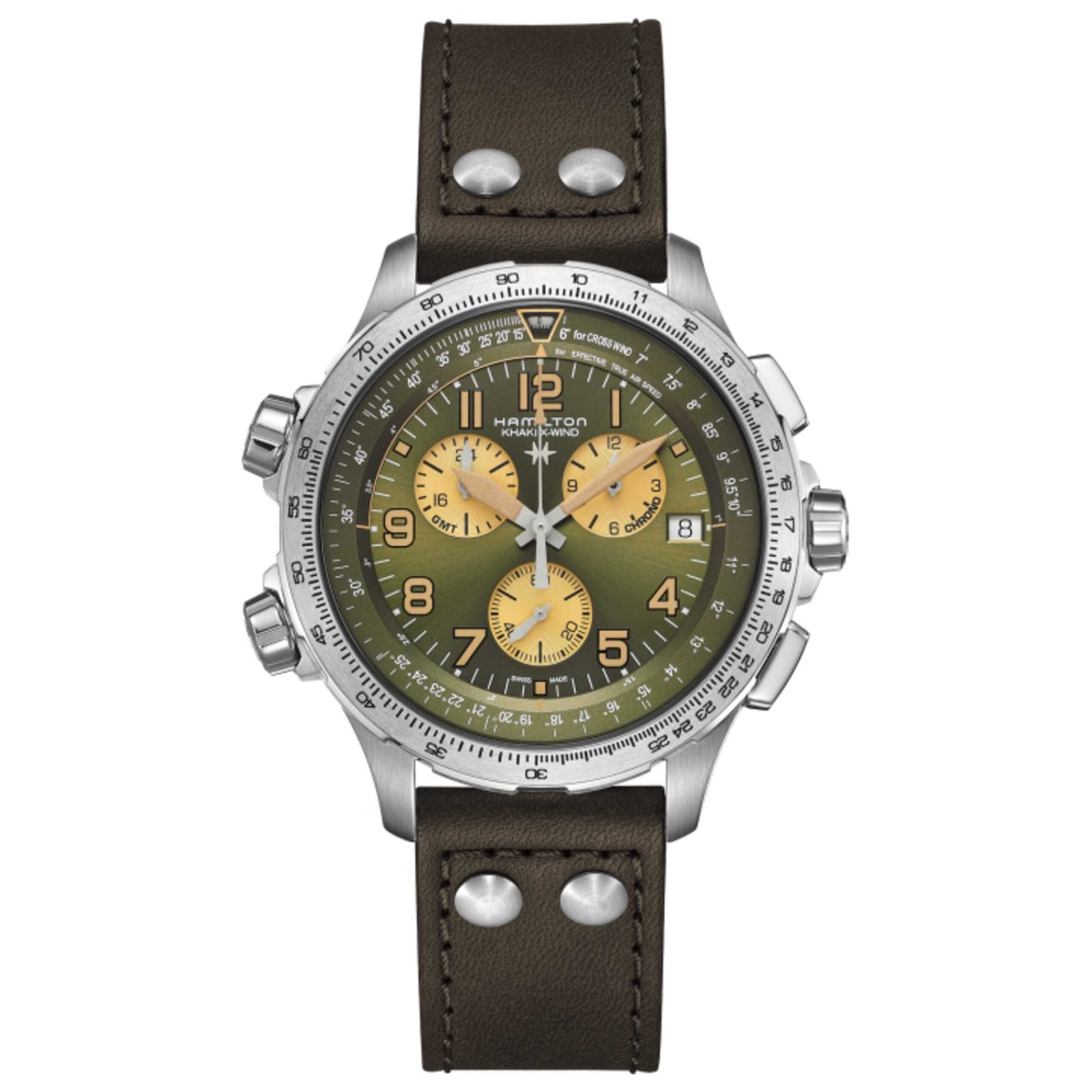 Khaki Aviation 46mm Green Dial Men's Quartz Watch H77932560